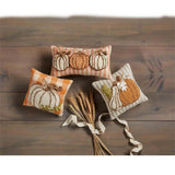Three Pumpkin Mini Hook Gather Pillow