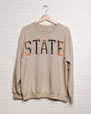 OSU Cowboys Tartan Sand Thrifted Sweatshirt