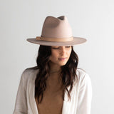 SHILOH FEDORA WITH LEATHER BAND