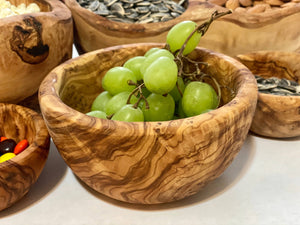 Small Olive Wood  Snack Bowl