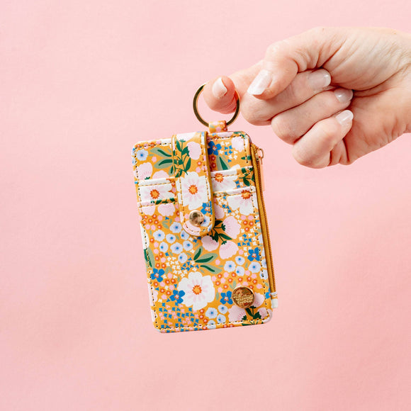 Sweet Meadow Keychain Card Wallet - Mustard