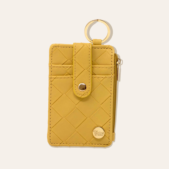 Keychain Wallet - Woven Mustard