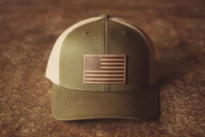 American Flag Hat - Moss
