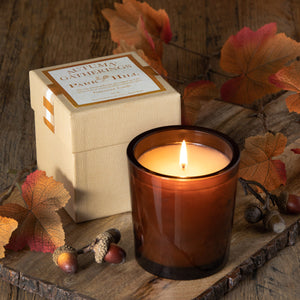Autumn Gatherings Amber Glass Candle