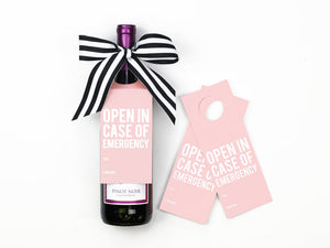 Wine Tag- Open in Case of Emergency