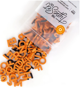 Soft Magnetic Letters 1" 200-Piece Sans Serif Solid Colors, Orange Cream