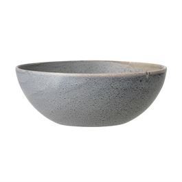 Stoneware Bowl, Grey Matte Reactive Glaze