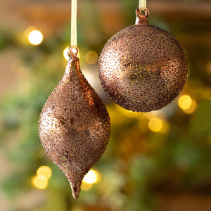 Bronze Beaded Glass Ball/Finial Ornament