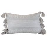 14x22 Hand Woven Adeline Grey Pillow