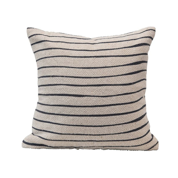 Black & Cream Stripe Pillow