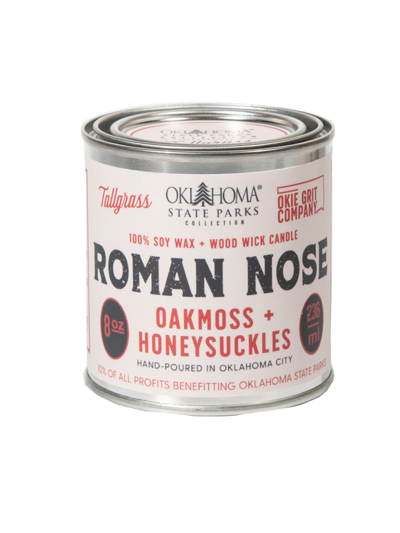 Roman Nose - 8 oz Soy Wax Candle: Oklahoma State Parks Collection