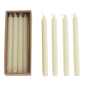 Cream Taper Candle- 10", Box of 12