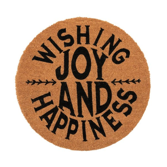 Wishing Joy and Happiness Doormat